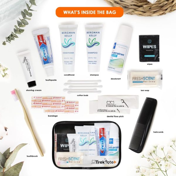 TrekTote 15-Piece Travel Toiletry Kit - Personal Care Essentials Bag with - Image 2