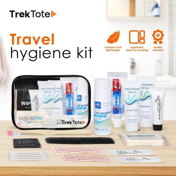 TrekTote 15-Piece Travel Toiletry Kit - Personal Care Essentials Bag with - Image 3