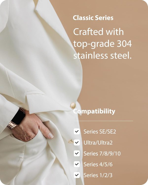 Fullmosa Compatible Metal Apple Watch Bands 41mm 40mm 38mm 49mm 46mm 45mm 4 - Image 2