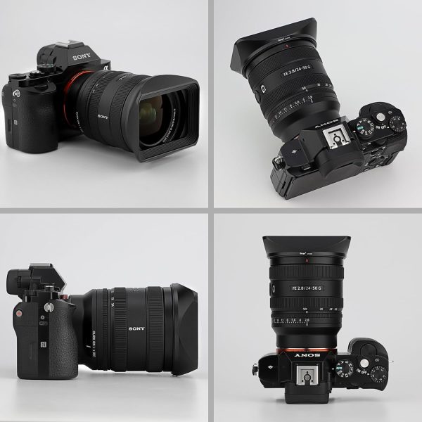 Haoge LH-E245 Metal Square Lens Hood for Sony FE 24-50mm F2.8 G Lens - Image 9