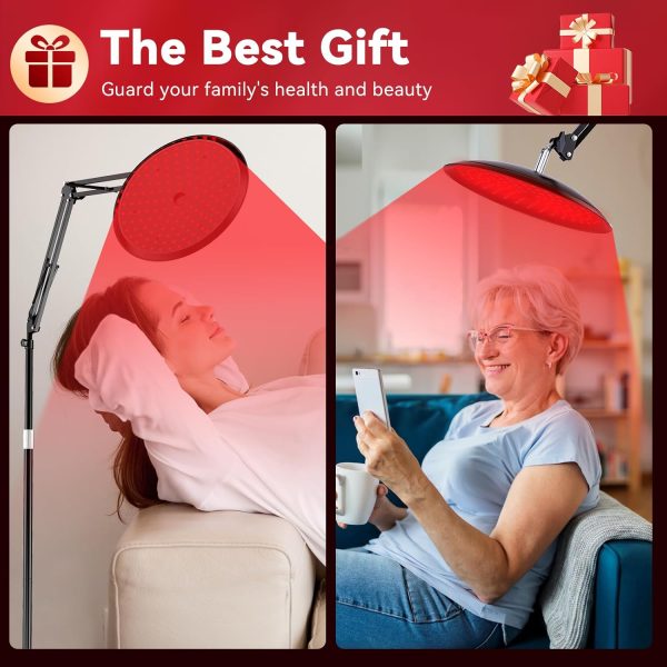 QRQ Red Light Therapy, Red Infrared Light Therapy Lamp with Stand for Face - Image 8