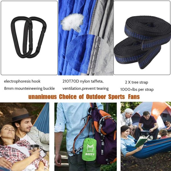 Camping Hammock with Mosquito Net and Rain Fly - Travel Hammock Bug Net - - Image 5