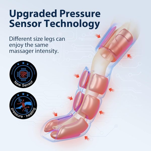 CINCOM Leg Massager with Heat and Compression, Leg Massager for Circulation - Image 4