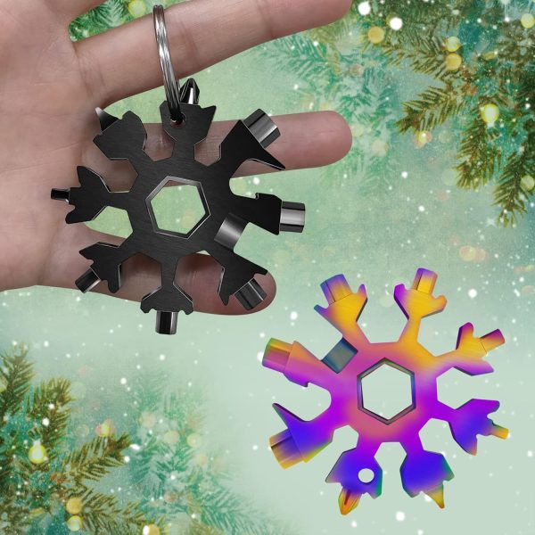 5PCS 18-in-1 Snowflake Multi-tool, Stainless Steel Snowflake Multitool - Image 5