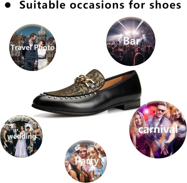 Meijiana Men's Fashion Classic Faux Leather Loafers and Weeding Dress Shoes - Image 4