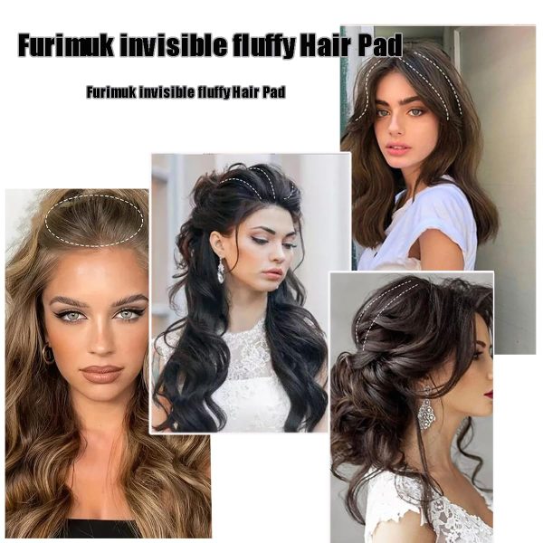 4Pcs Hair Bun Invisible False Hair Clip, Bump It Up Volume Hair Base Fluffy - Image 5
