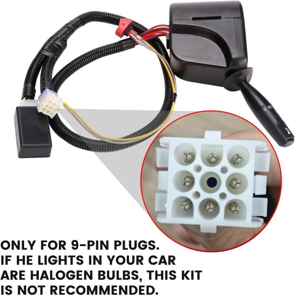 Golf Cart Turn Signal Kit with Brake Pad, Horn, Blinker Switch, 9-pin Plugs - Image 2