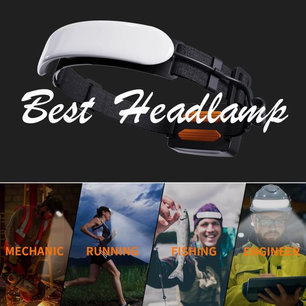 Headlamp Rechargeable PRO+,7500mAh 1500 Lumen Super Bright 230°Beam LED - Image 7