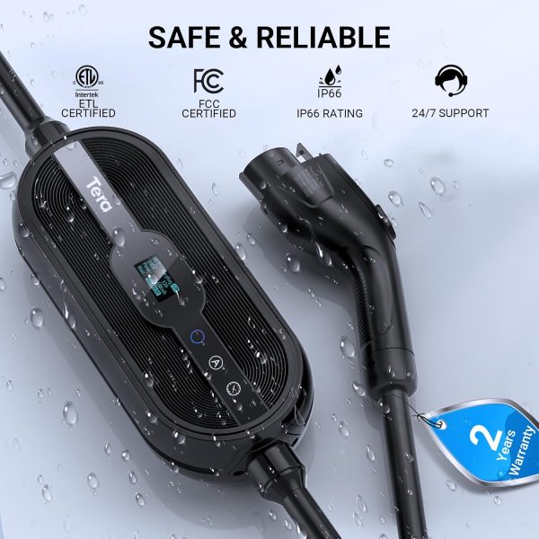 Tera EV Charger Level 2 J1772: 32A 16A 240V ETL Certified Dual Use Portable - Image 4