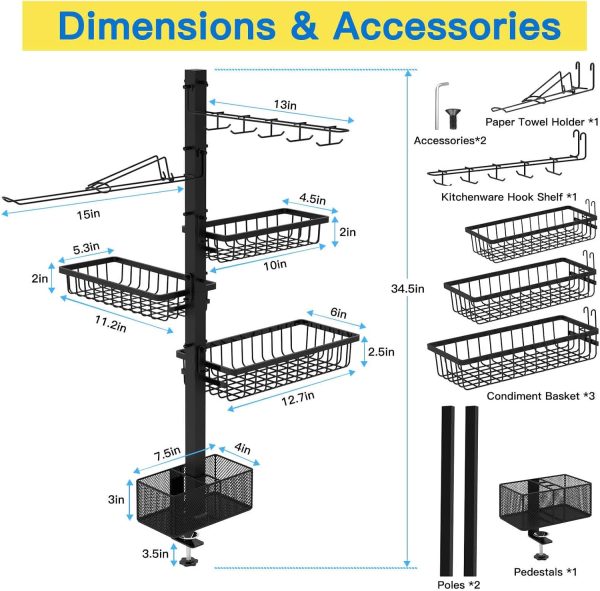 Griddle Caddy for Blackstone Griddle Accessories, BBQ Grill Caddy with - Image 6