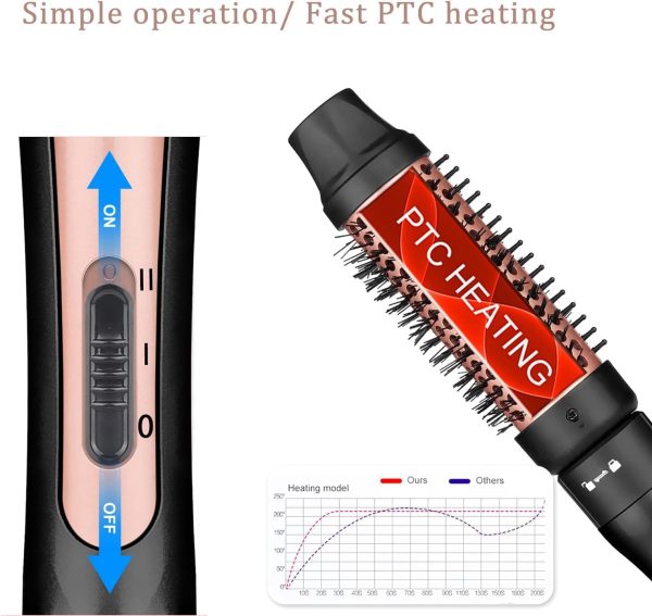5 in 1 Curling Wand Set, Curling Iron with Curling Brush and 4 - Image 5