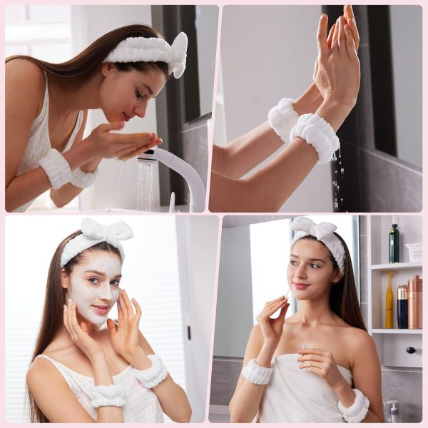 Headbands for Women - Spa Headband and Wristband Set - Headband for Washing - Image 3