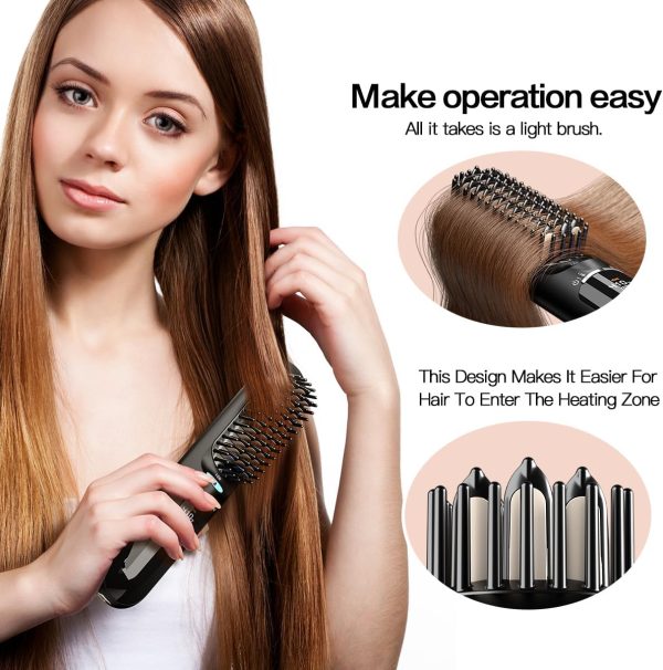 Cordless Hair Straightener Brush，6 Modes，410°F ，Portable Mini Hair - Image 5