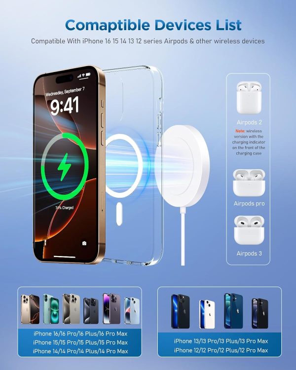 Bohuma Magnetic Wireless iPhone Charger: Mag-Safe Charging Pad Compatible - Image 2