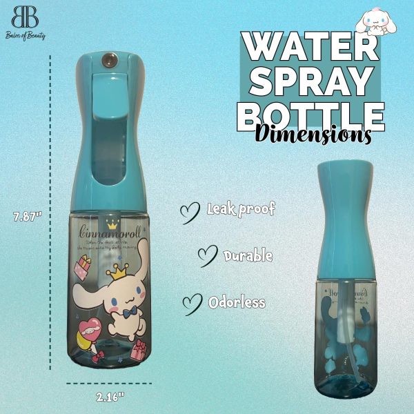 Hair Care Set Continuous Water Spray Bottle Brush Hair Clips Cute Kawaii - Image 5