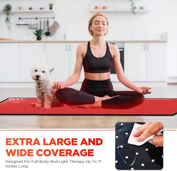 Red Light Therapy Infrared Pad: Pain Relief 1280 LEDs Large Mat for Full - Image 4