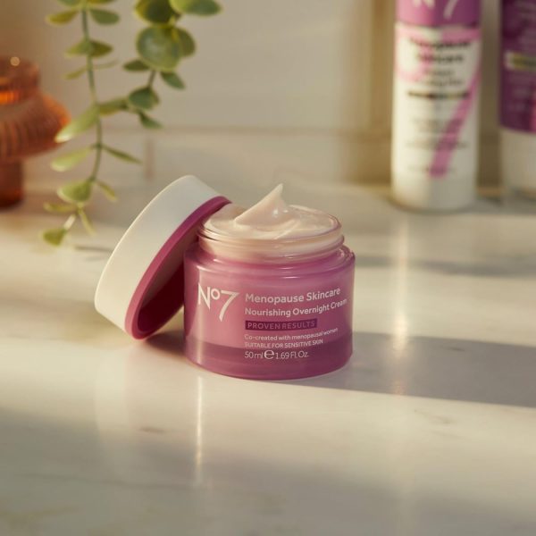 No7 Menopause Skincare Nourishing Overnight Cream - Hydrating Hyaluronic - Image 5