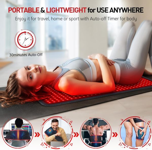 Red Light Therapy Mat, 360PCS Large Red Light Therapy Pad for Body with - Image 4
