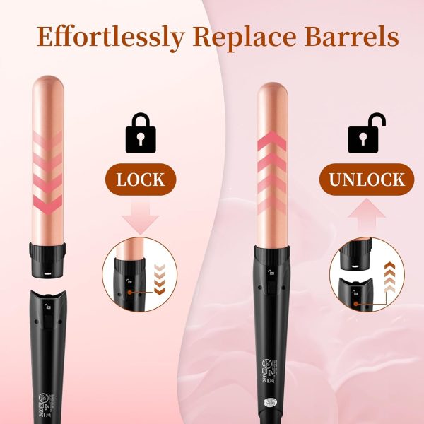 BonBloom's 5 in 1 Curling Iron, Curling Iron Set with Interchangeable - Image 4