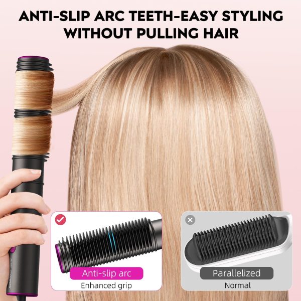ABLEGRID Hair Straightener Curl Brush,2 in 1 Ring Hair Straightening Comb - Image 6