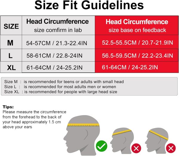 Bike Helmets for Adults - Front and Rear LED Lights Adjustable Bicycle - Image 2