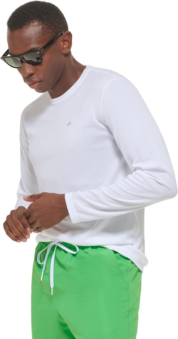 Calvin Klein Men's Standard UPF 40+ Long Sleeve Quick Dry Swim Shirt - Image 2