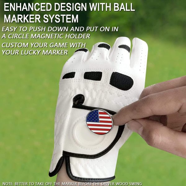 Amy Sport Golf Gloves Men Left Hand Right Handed Golfer 3 Pack with Ball - Image 4
