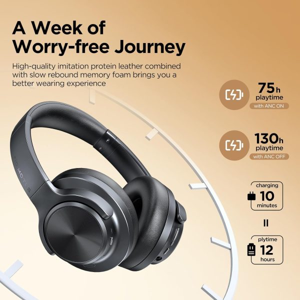 Noise Cancelling Headphones: Wireless Over Ear Bluetooth Headphones with - Image 4