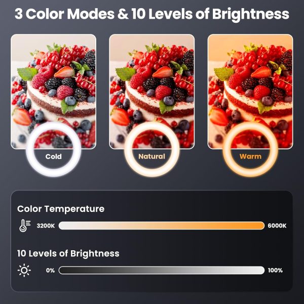 LUXSURE Selfie Ring Light with Stand for Phone, Ring Light Tripod for - Image 5