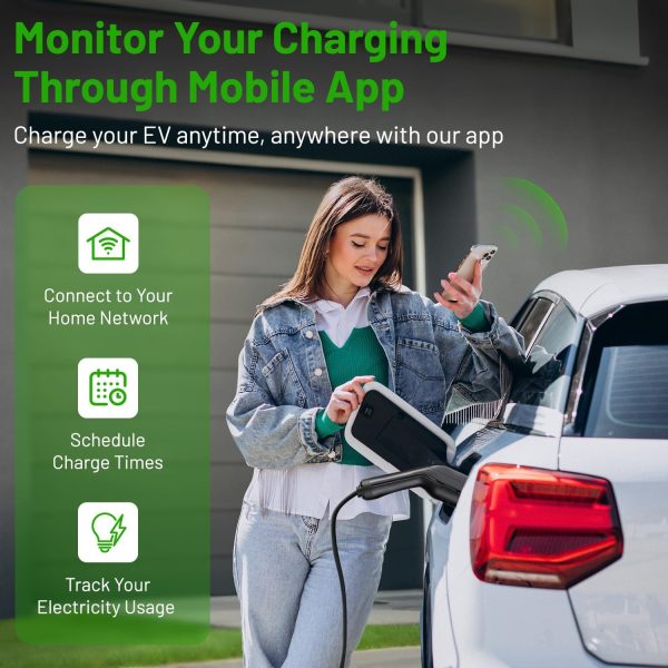 SBB Home Smart Level 2 EV Charger up to 40Amp, 240V Indoor/Outdoor Fast Car - Image 2