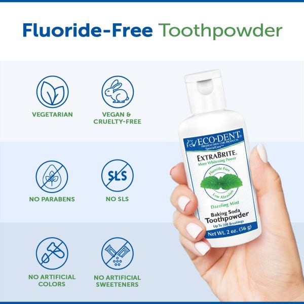 Eco-Dent ExtraBrite Baking Soda Tooth Powder, Mint – SLS & Fluoride-Free - Image 7