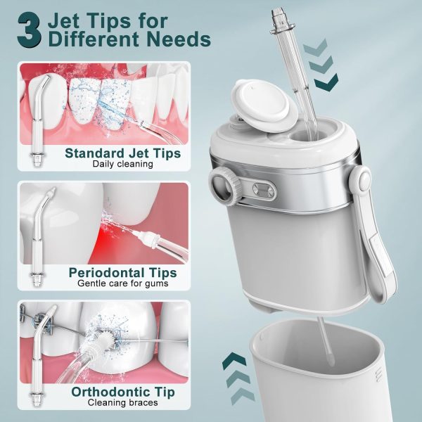 NIMMU Water Flosser for Teeth Picks, Mini Cordless Portable Water Dental - Image 7