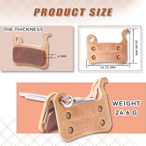 BUCKLOS Bike Disc Brake Pads - Bicycle Disk Brake Pads for Zoom/Shimano - Image 4
