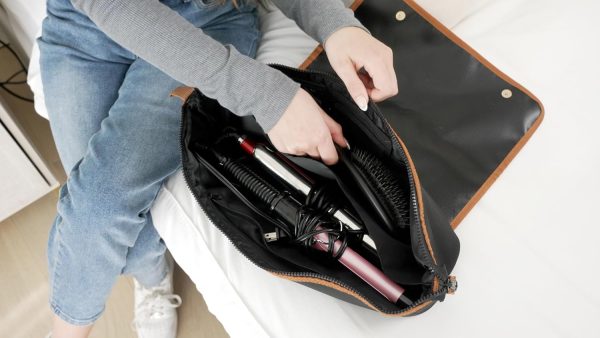 Hair Tools Travel Bag with Heat Resistant Mat, Large Hot Tool Organizer Bag - Image 4