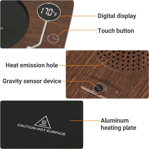 Coffee Mug Warmer, CEROBEAR Mug Warmer for Desk 3 Temperature Control - Image 4