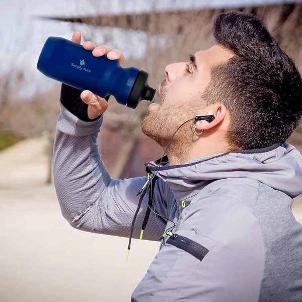 Simply Pure Purist 22 Oz BPA-Free, Sport & Bike Squeeze Water Bottle by - Image 5