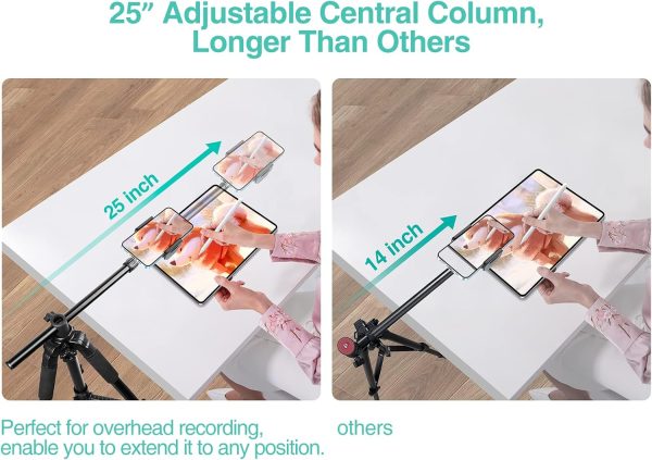 Elitehood iPhone Tripod for Overhead Video Recording [Heavy Duty & - Image 3