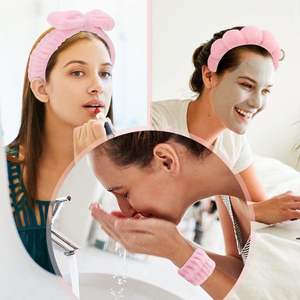 Puffy Spa Headband & Skincare Headbands for Women Makeup,Terry Cloth Towel - Image 2