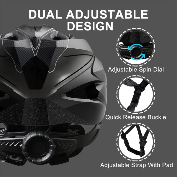 Adult Bike Helmet Bicycle Helmets for Men Women Cycling with Detachable - Image 4