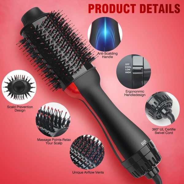 Hot Air Brush Hair Brush Dryer Blow Dryer Brush in One Step 4 in 1 Styling - Image 5