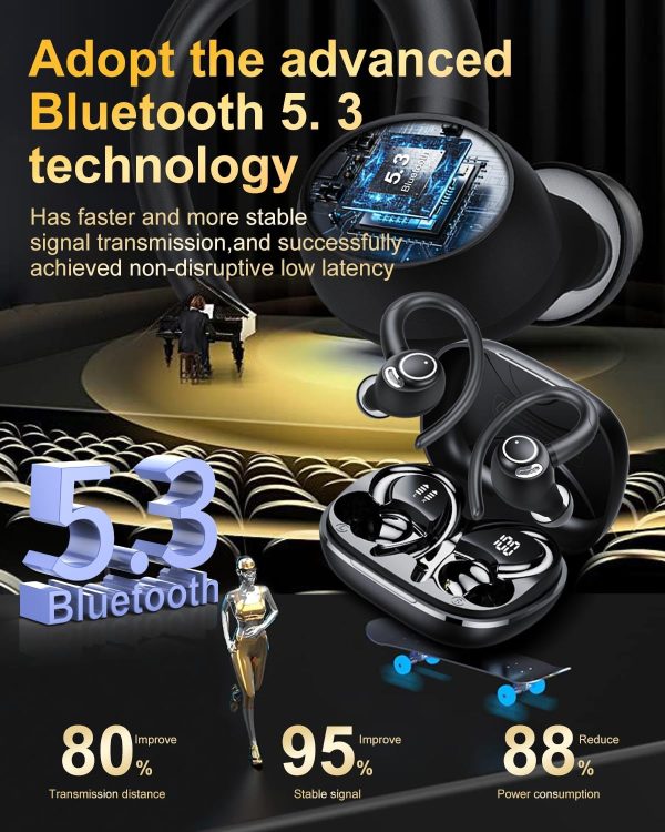 Wireless Earbuds Bluetooth 5.3 Headphones Sport, 2024 Wireless Earphones - Image 3