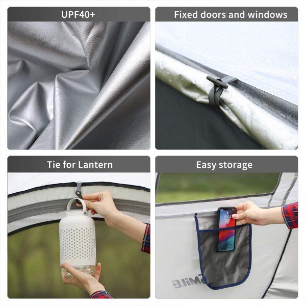 EchoSmile Camping Instant Tent, 2/4/6/8/10 Person Pop Up Tent, Water - Image 8