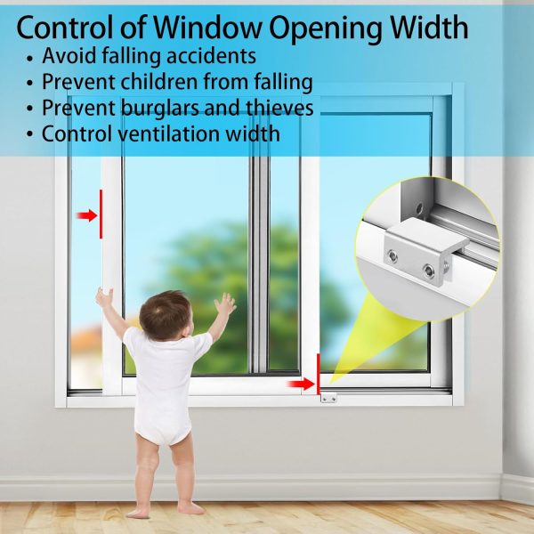 Window Locks (4 Sets), Window Locks for Up and Down Windows, Sliding Window - Image 2