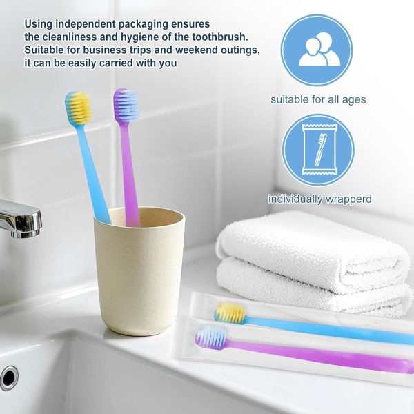 Disposable Toothbrushes Individually Wrapped,Bulk Toothbrush 2 - Image 4