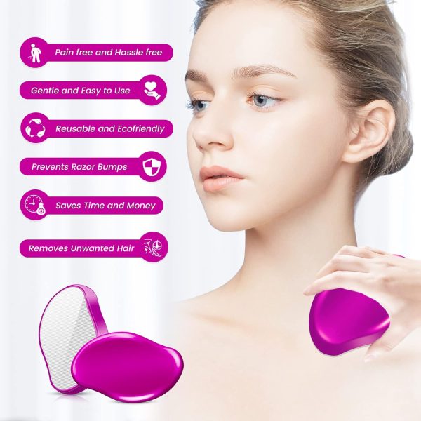 Crystal Hair Eraser for Women and Men, Reusable Crystal Hair Remover Magic - Image 5