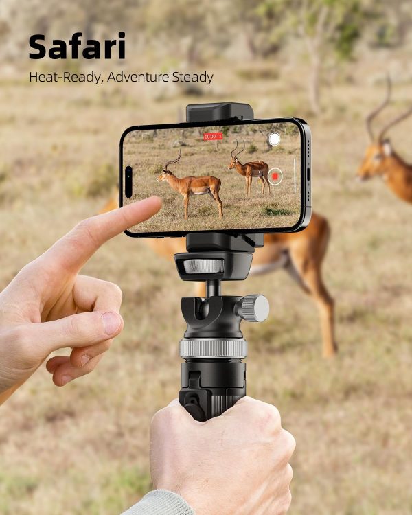 Metal Phone Tripod Stand, 67" Tripod for Phone with Remote & Lightweight - Image 6