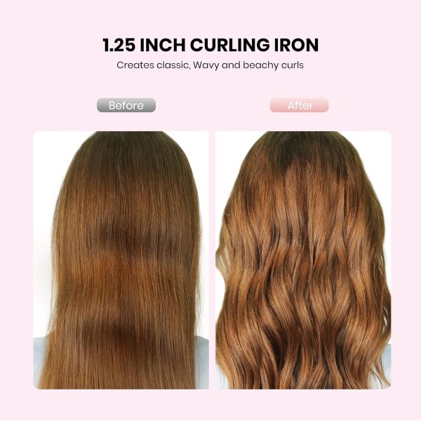 Smart Timer Hair Curler Iron 1.25inch Ceramic Coating Large Barrel Hair - Image 7