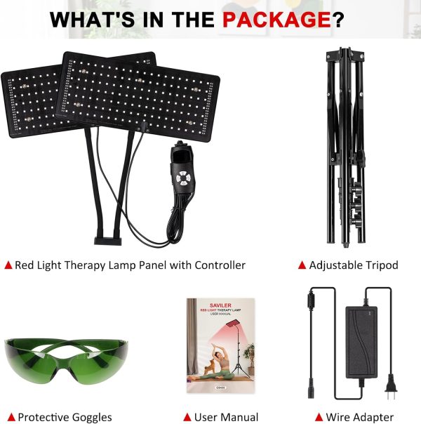 Red Light Therapy Lamp, Infrared Light Therapy Device with Stand, 660nm Red - Image 7