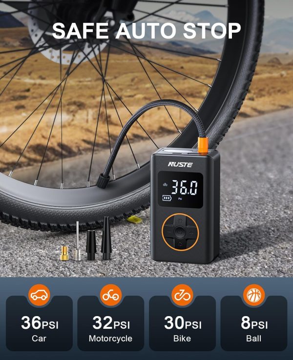 Tire Inflator Portable Air Compressor - 150 PSI Cordless Mini Bike Tire - Image 4