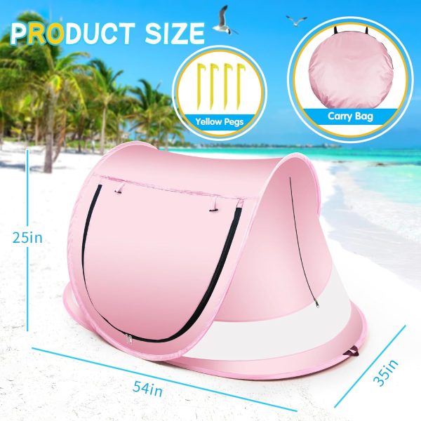Baby Beach Tent,Large Pop Up Beach Tent Sun Shade for Beach,Portable Baby - Image 4